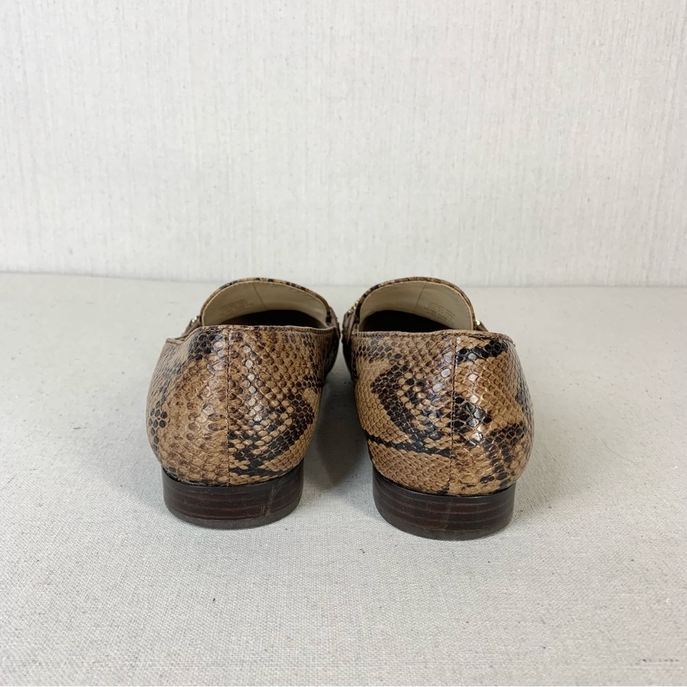 Tory Burch~Women’s “Roccia” Python Gemini‎ Link Leather Loafers/Flats~Sz 10.5 - Picture 4 of 13